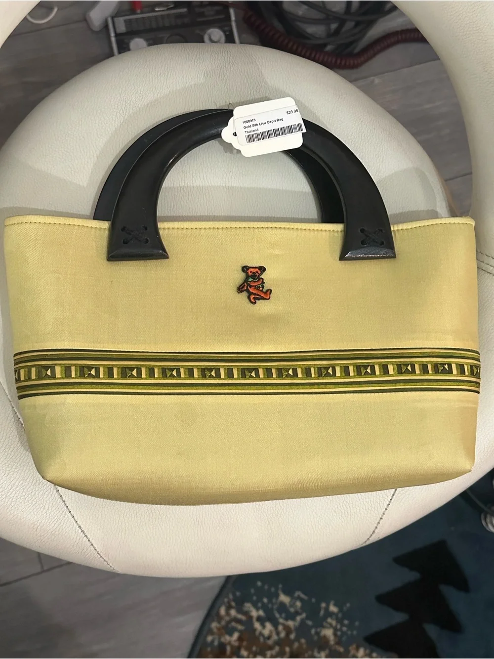 NWT Grateful Dead Dancing Bear Silk Bag